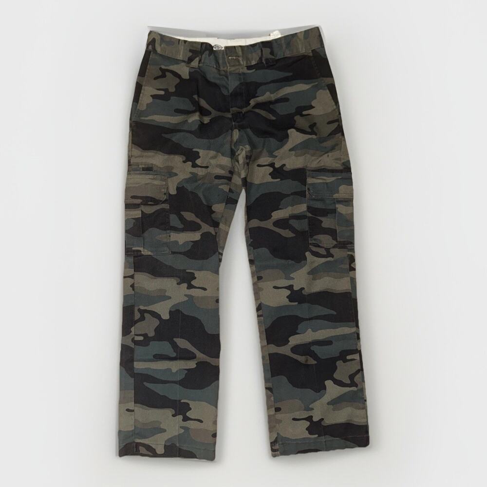 Dickies Flex Regular Straight Camo Cargo Pants 34x30 Missing Button